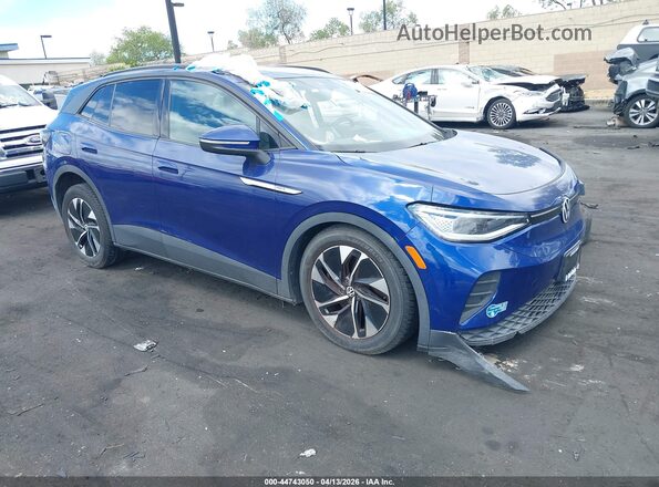 WVGTMPE23MP037735 2021 VOLKSWAGEN ID.4 Синий Передняя правая четверть
