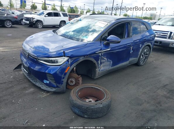 WVGTMPE23MP037735 2021 VOLKSWAGEN ID.4 Синий Передняя левая четверть