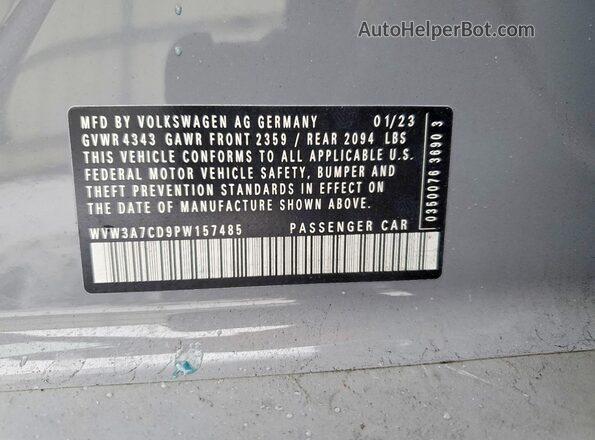 WVW3A7CD9PW157485 2023 VOLKSWAGEN GTI Gray Widok komory silnika