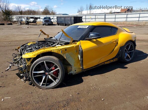 WZ1DB0C08MW040533 2021 TOYOTA GR Yellow Առջևի ձախ երեք քառորդ տեսարան