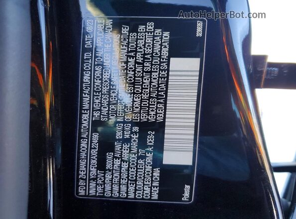 YSMFD3KAXRL224690 2024 POLESTAR 2 Black Vista de la etiqueta del VIN