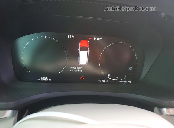 YV1102EK6L2357650 2020 VOLVO V60 Blue Вид щитка приладів