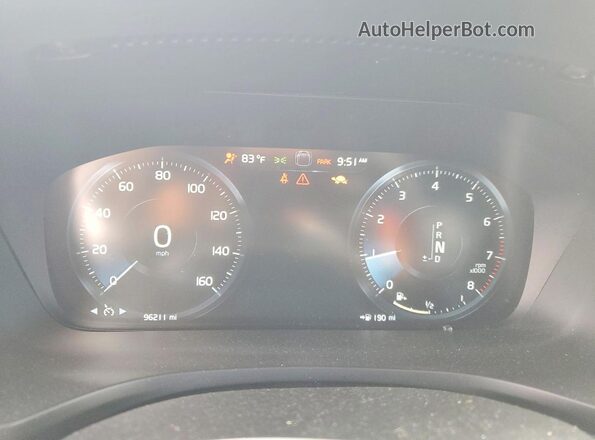 YV1102EM7L2393851 2020 VOLVO V60 Black Instrument cluster view