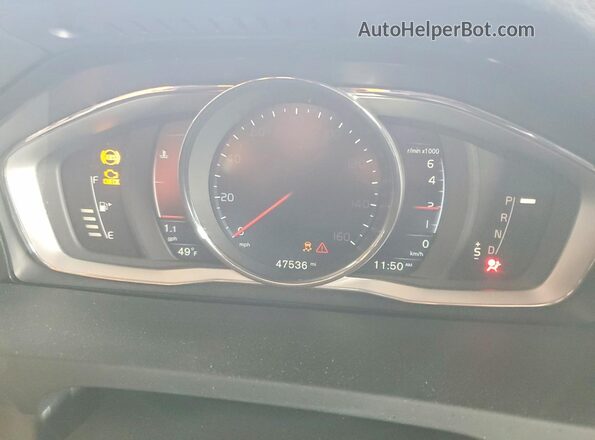 YV140MEK6G1304872 2016 VOLVO V60 Серебряный Вид щитка приборов