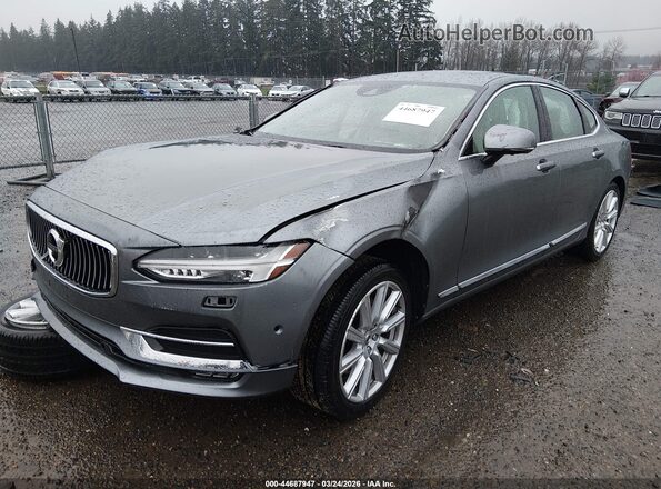 YV1A22ML2H1006767 2017 VOLVO S90 Серый Передняя левая четверть
