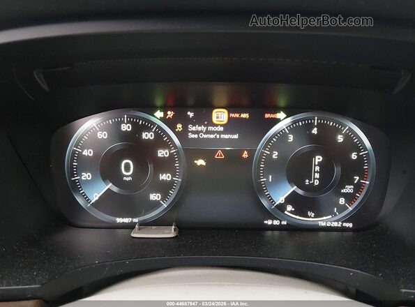 YV1A22ML2H1006767 2017 VOLVO S90 Серый Вид задних сидений
