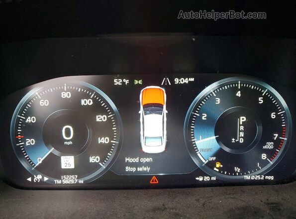 YV1A22ML5H1001644 2017 VOLVO S90 Black ხელსაწყოთა პანელის ხედი