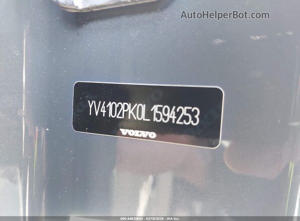 YV4102PK0L1594253 2020 VOLVO XC90 Light Blue Вид подкапотного пространства