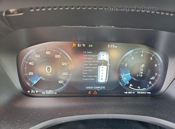 YV4102WK0M1077960 2021 VOLVO V60 White Вид щитка приладів