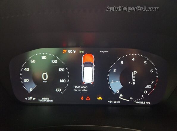 YV4102WK1L1040401 2020 VOLVO V60 Charcoal Vista del cuadro de instrumentos