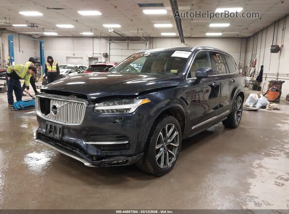 YV4A22PL0H1171084 2017 VOLVO XC90 Синий Передняя левая четверть