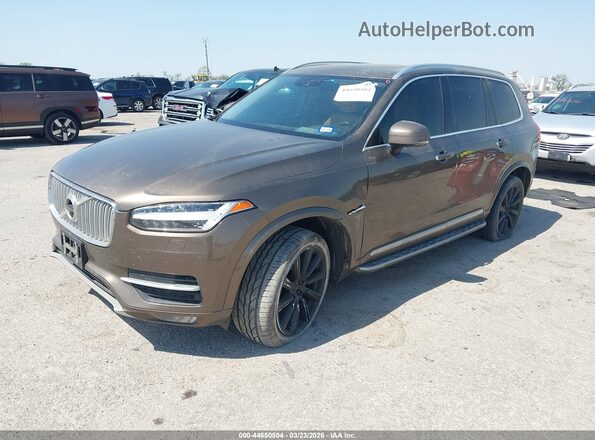 YV4A22PL8G1086489 2016 VOLVO XC90 Brown წინა მარცხენა ხედი სამი მეოთხედიდან