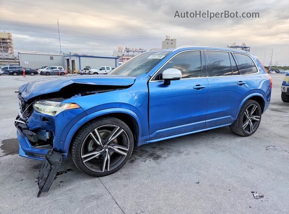 YV4A22PM3K1446818 2019 VOLVO XC90 Синий Передняя левая четверть