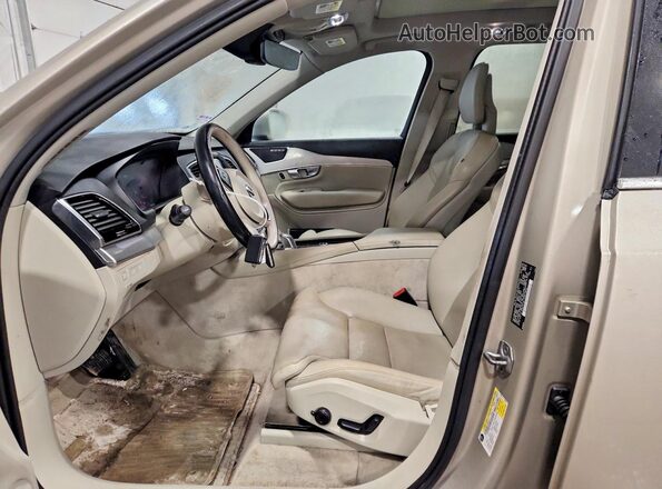 YV4BC0PK2G1081107 2016 VOLVO XC90 Tan Вид салону спереду