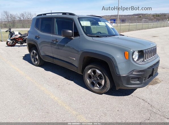 ZACCJBAB9JPH06160 2018 JEEP RENEGADE Серый Передняя правая четверть