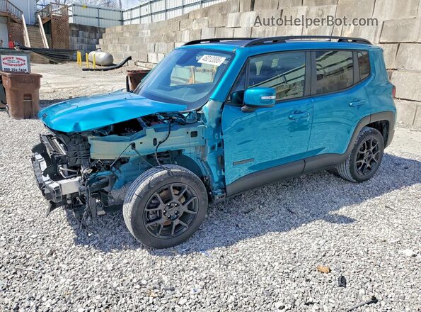 ZACNJABB1KPK40014 2019 JEEP RENEGADE Бирюзовый Передняя левая четверть