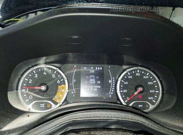 ZACNJABB9KPK24725 2019 JEEP RENEGADE Black Widok zestawu wskaźników