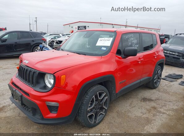 ZACNJCAB5MPM46145 2021 JEEP RENEGADE Red წინა მარცხენა ხედი სამი მეოთხედიდან
