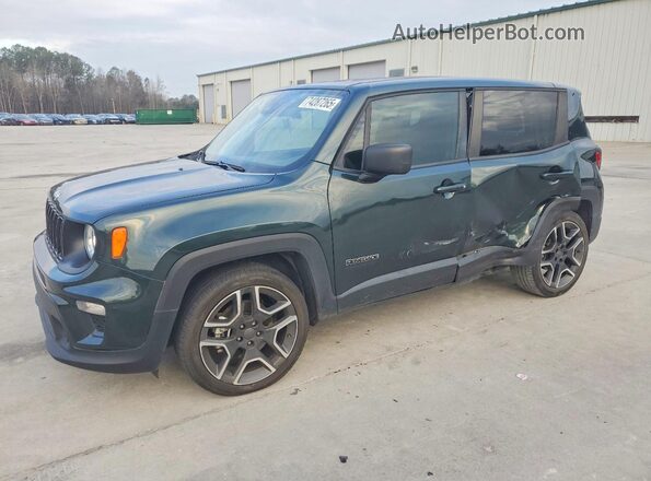 ZACNJCABXMPM69520 2021 JEEP RENEGADE Зеленый Передняя левая четверть