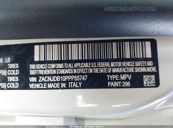 ZACNJDB10PPP55747 2023 JEEP RENEGADE White ძრავის განყოფილების ხედი