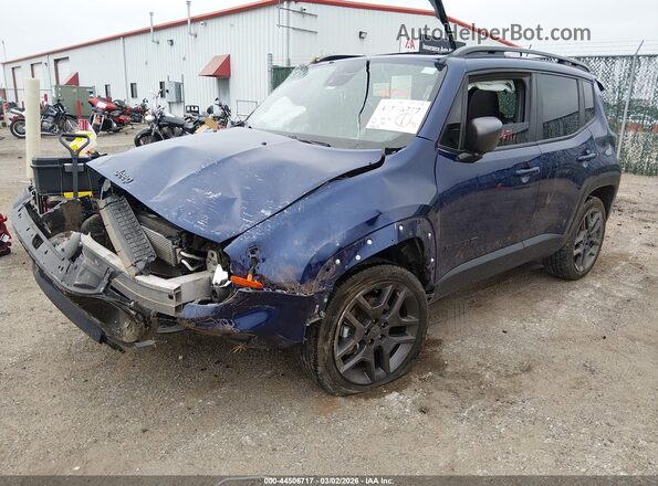 ZACNJDBB6MPM78221 2021 JEEP RENEGADE Blue წინა მარცხენა ხედი სამი მეოთხედიდან