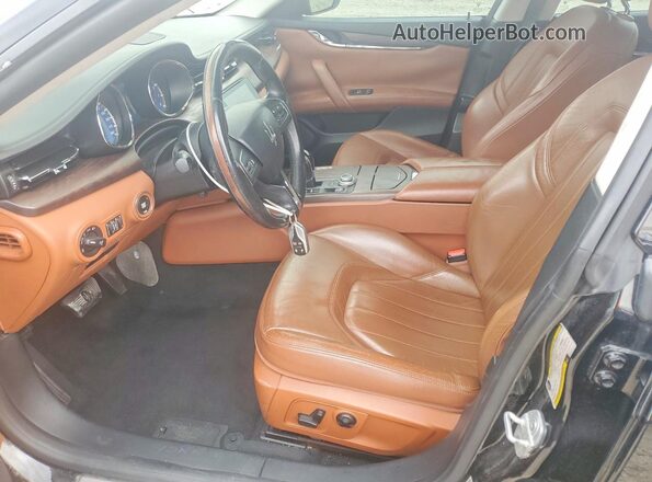 ZAM56RPA7H1224018 2017 MASERATI QUATTROPOR Черный Вид салона спереди
