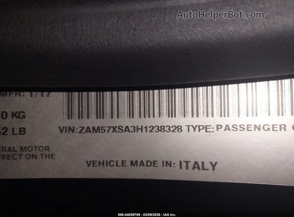 ZAM57XSA3H1238328 2017 MASERATI GHIBLI Black Widok komory silnika