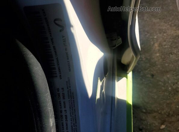 ZAM57XSA4L1344389 2020 MASERATI GHIBLI White Vista de la etiqueta del VIN