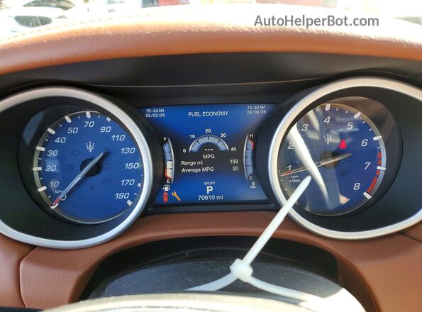 ZAM57XSA9K1328185 2019 MASERATI GHIBLI Gray Widok zestawu wskaźników