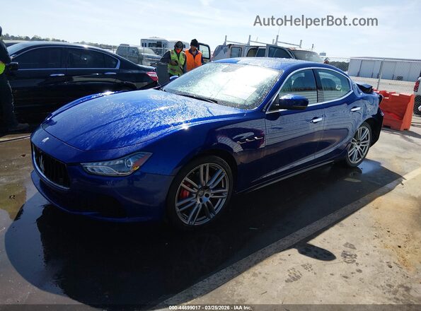 ZAM57XSL4H1248772 2017 MASERATI GHIBLI Синий Передняя левая четверть