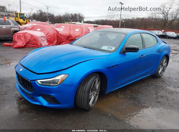 ZAM57XSS6J1290826 2018 MASERATI GHIBLI Синий Передняя левая четверть