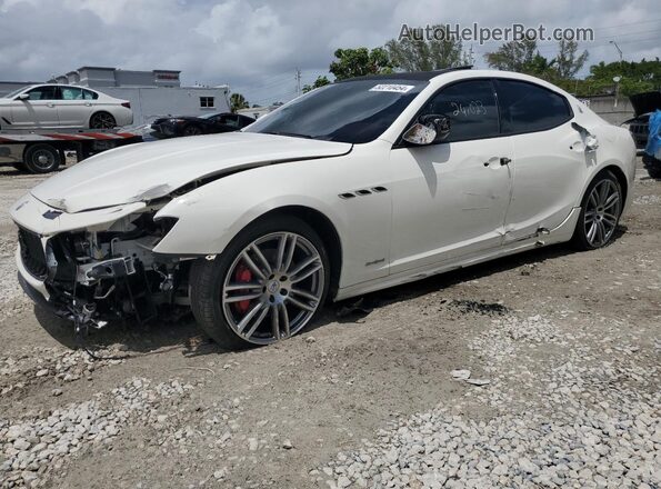 ZAM57XSS7J1290852 2018 MASERATI GHIBLI White Առջևի ձախ երեք քառորդ տեսարան