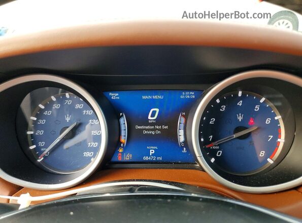 ZAM57YSL3K1319232 2019 MASERATI GHIBLI Blue Սարքավորումների վահանակի տեսք