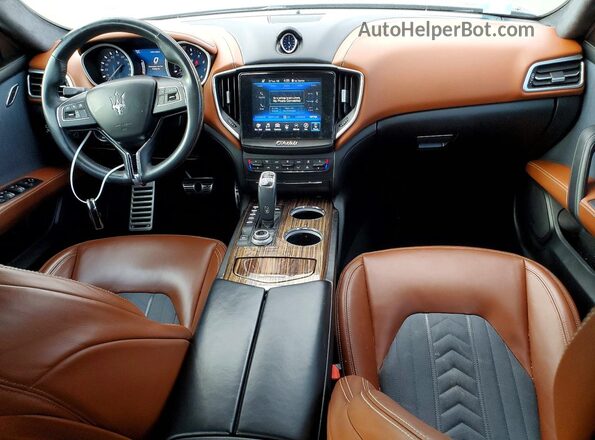 ZAM57YSL3K1319232 2019 MASERATI GHIBLI Blue Առջևի վահանակի տեսք
