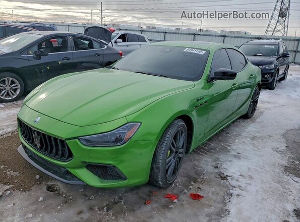 ZAM57YSMXPX431314 2023 MASERATI GHIBLI Зеленый Передняя левая четверть