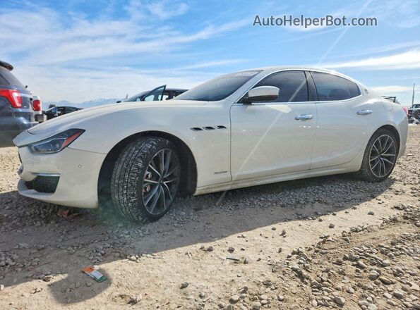 ZAM57YTL9M1365147 2021 MASERATI GHIBLI White წინა მარცხენა ხედი სამი მეოთხედიდან