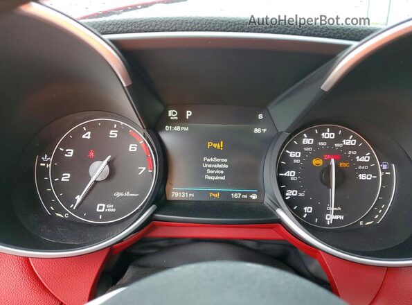 ZARFAMAN5K7622506 2019 ALFA ROMEO GIULIA Красный Вид щитка приборов