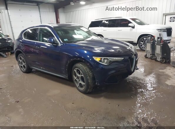 ZASFAKAN0J7B85440 2018 ALFA ROMEO STELVIO Синий Передняя правая четверть