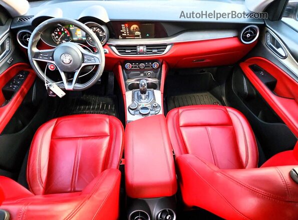 ZASFAKBN7J7B71680 2018 ALFA ROMEO STELVIO Gray Widok zestawu wskaźników