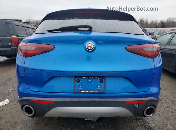 ZASFAKNN9J7B95555 2018 ALFA ROMEO STELVIO Синий Вид сзади