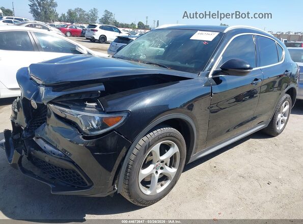 ZASPAJAN1K7C70965 2019 ALFA ROMEO STELVIO Black Przód lewy