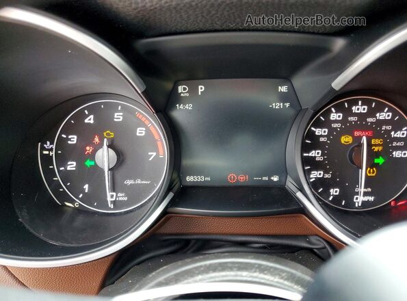 ZASPAJAN9K7C68980 2019 ALFA ROMEO STELVIO Blue ხელსაწყოთა პანელის ხედი