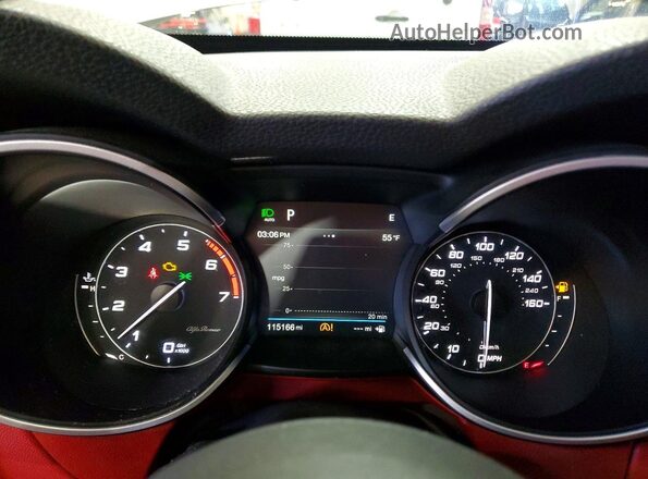 ZASPAKAN8K7C51156 2019 ALFA ROMEO STELVIO White Widok zestawu wskaźników
