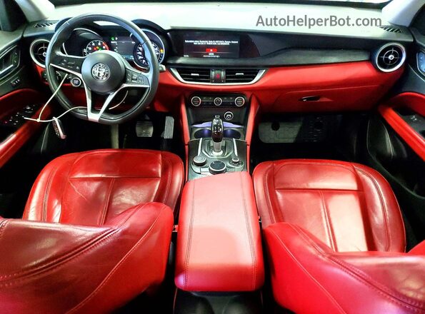 ZASPAKAN8K7C51156 2019 ALFA ROMEO STELVIO White Widok deski rozdzielczej