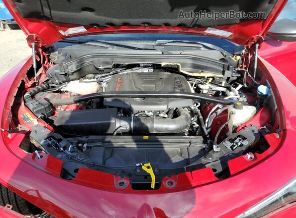 ZASPAKANXK7C31930 2019 ALFA ROMEO STELVIO Red Vista del compartimento del motor