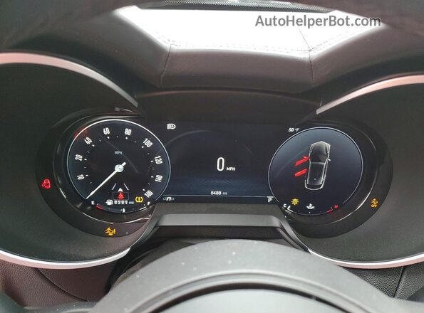 ZASPAKBN1R7D70532 2024 ALFA ROMEO STELVIO Black Widok zestawu wskaźników