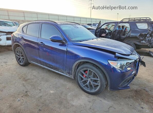 ZASPAKBN4K7C30416 2019 ALFA ROMEO STELVIO Синий Передняя правая четверть