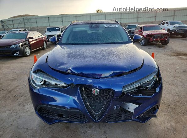 ZASPAKBN4K7C30416 2019 ALFA ROMEO STELVIO Синий Вид спереди