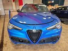 2019 Alfa Romeo Stelvio Ti Синий vin: ZASPAKBN7K7C51793