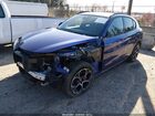 2022 Alfa Romeo Stelvio Ti Awd Синий vin: ZASPAKBN7N7D26982